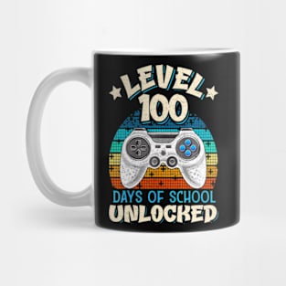 Level 100 Days Of School Unlocked 100th Day Video Gamer Mug